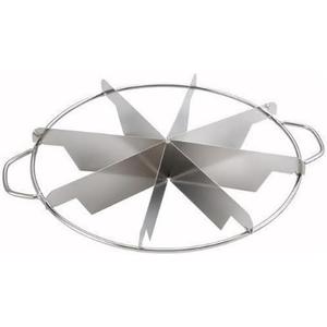 8-Slice Pie Cutter Press, Stainless Steel 18/8 Gauge, Commercial Grade, Circle Pie Cutter with Side Handles, Non Stick Pie Cutting Divider 10 inch Dimension