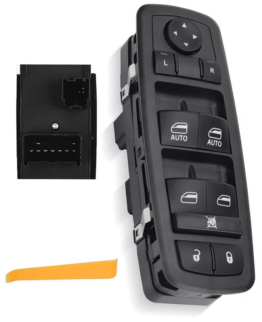 Power Window Master Control Switch Drive Side for Ram 1500 2500 3500 Quad Cab 2009 2010 2011 2012 2013 2014 2015 Replace 4602863AD 4602863AB 4602863AC 68110866AB