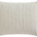Beatrice Home Fashions Channel Chenille, Standard Sham, Ivory