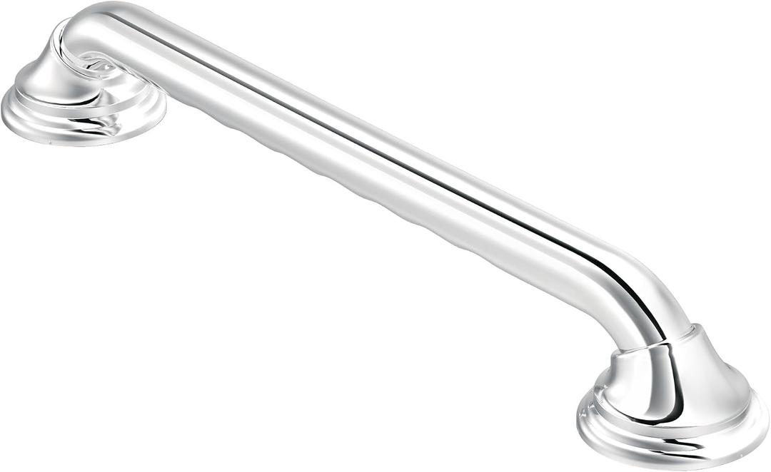 Moen Chrome Bathroom Safety 24-Inch Designer Safety Shower Grab Bar with Curled Grip, LR8724D3GCH