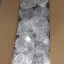 Bestluck 100 Pack Champagne Flutes Plastic, 4.5 oz Silver Glitter Plastic Disposable Stemware, Disposable Champagne Flutes for Party, Mimosa Bar, Wedding, Anniversary and Graduation