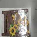 Geetery 4 Pcs Sunflower Home Wooden Wall Decor Rustic Farmhouse Letters, 3.94 inches x 5.12 inches