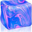 Stress Balls Fidget Toys for Adults Stress Relief, Square Shape Stress Cube Sensory Squeeze Toys, Slow Rising Squeeze Ball for Party Favors Stocking Stuffers (Blue)