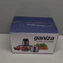 GANIZA Food Processors, Electric Food Chopper with Meat Grinder & Vegetable Chopper - 2 Bowls (8 Cup+8 Cup) with Powerful 450W Copper Motor - Includes 2 Sets of Bi-Level Blades for Fruits/Meat/Nuts