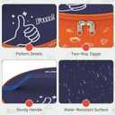 10.8inch Storage Bag for Chicken Shredder, Portable Meat Shredder Carry Bag with Handle, Oil-resistant & Waterproof Kitchen Storage Organizer Case for Home, Camping, Travel, Bag Only(Orange)