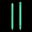 ZALU Fully Protection Silicone Case Sleeve Holder Grip + Nib Cover Compatible with Apple Pencil (2nd Generation) (Night Glow)