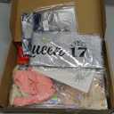 Dancing Queen Party Decorations 17, Silver Dazzle Dancing Queen Banner and Iridescence Tablecloth, Sash and Crown, 17th Birthday Cake Topper and Candles, Sweet 17 Birthday Balloon Set Arch