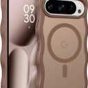 BENTOBEN Magnetic for Google Pixel 10 Pro XL Case Cute, Curly Wavy Pixel 10ProXL Case [Compatible with MagSafe]Anti-Slip Bumper Matte Slim Women Men Boys Cover for Google 10ProXL 6.8", Desert Titanium