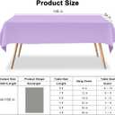 12 Pack Light Purple Tablecloth Plastic Rectangle Table Covers PEVA Purple Plastic Table Cloths for Parties Disposable 54 x 108 Inch Tablecloth for Birthday Party School Baby Shower Kitchen Dining