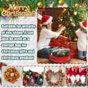 Shappy 6 Pcs 24 x 7 Inch Christmas Wreath Storage Bag Plastic Storage Containers for Wreaths Container Christmas Decorative Xmas Plastic Bag Holder Handles Dual Zipper Holiday Wrapping