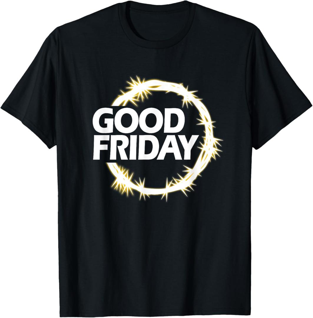Good Friday Shirt Holy Week Christian Faith and Love T Shirt (Black, XL)