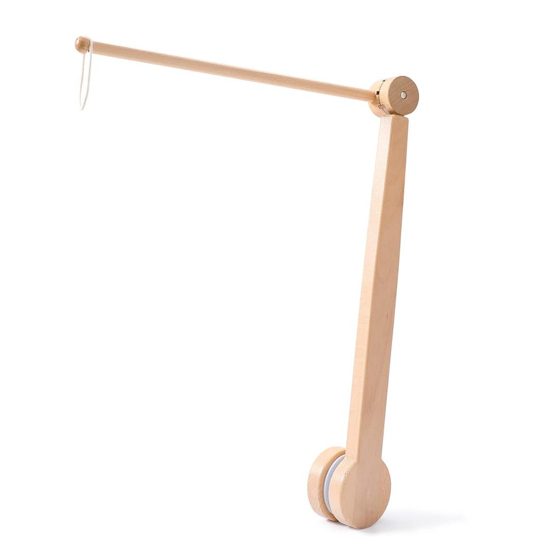Baby Crib Mobile Arm,HBM 19-37 inches Wooden Mobile Arm for Crib Mobile Hanger for Crib Baby Girl Nursery Decor