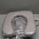 Toilet Seat Riser for Seniors, Raised Toilet Seat with Handles, Adjustable Height & Width, 400lb Handicap Elevated Toilet Seat, Fit Any Toilet (Grey)