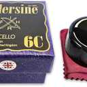 Hidersine 6C Deluxe Cello Rosin - Handmade in UK  Dark formula for Cellists  Historic recipe Rosin with Strong Grip & Warm Tone  30g size for cello bow  Colophony