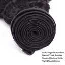 #1B Deep Wave Bundles Natural Black Bundles Human Hair 12 Inch Unprocessed Virgin Black Deep Curly Bundle Human Hair Extensions 50g/Bundle