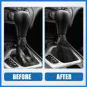 VekAuto Car Shift Boot Cover Universal Gear Shift Knob Boot Dust Cover PVC PU Black with Blue Stitches Auto Accessories