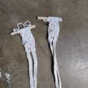 Macrame Hat Organizer Wall-mounted Storage for Hats Bohemian Cotton Wall Hanger for Living Room Bedroom Office Decor, Pack of 2