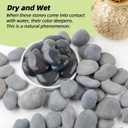 45LB River Rocks,Mexican Beach Pebbles for Plants,Potting,Garden Landscape Stone Paving Stone Grey 1Inch - 2Inch…