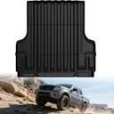 LASFIT Bed Mat for Nissan Frontier 2005-2021 5FT/59.2 Inches(Not Fit 6FT), All Weather TPE Custom Fit Truck Bed Mat Pickup Bed Liner, Black