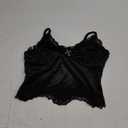 Milumia Women's Lace Trim V Neck Cami Top Velvet Gothic Clubwear Tops Small 