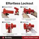 Ball Valve Lockout with Safety Padlock, Adjustable Ball Valve Lockout Device, Suitable for 1/2"-2-1/2" Diameter Outside Pipe, 1 Set, Water Spigot Lock, OSHA Compliant Outdoor Faucet Lock