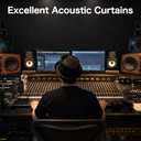 48"x 80"Sound Dampening Blanket with Grommets,2 PCS Heavy Duty Sound Absorbing Blanket for Recording Studio,Noise Reduction Soundproof Blanket,Light Blocking Acoustic Moving Blanket,Podcast,Theater