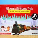 Atlasonix Animated Christmas Train Set Smoke, Light, Action, Choo Choo Sound Toy