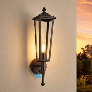 Oil Rubbed Bronze Outdoor Wall Light Fixtures, 20" Large Dusk to Dawn Front Porch Lights Waterproof with Glass, Exterior Wall Mount Sconce Outside Lighting for Garage House, OS-OD2615OB-WM