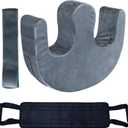 Bedridden Patient Turning Device with Fixing Strap and Transfer Nursing Sling Lift Belt Set Multifunctional Bedroll Turning Pillow Bed Rest Leg Elderly Nursing Products Patient Lift Aid, Grey