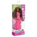 Barbie Fashionistas Doll #217 with Brown Wavy Hair Half-Up Half-Down & Pink Dress, 65th Anniversary Collectible Toy