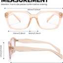 SODQW Designer Blue Light Blocking Glasses for Women Square Frame Anti Glare Reduce Eyestrain Computer Eyeglasses