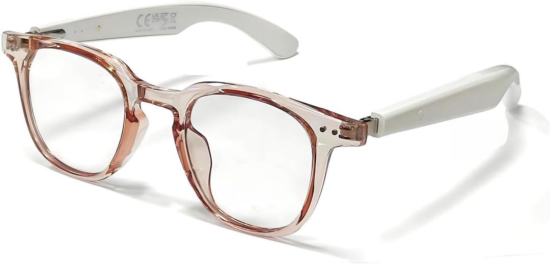 Smart Bluetooth Glasses, Sunglasses with UV and Blue Light Protection, AI Real-time Translation with 140 Languages, Touch Control, Music & Call for Athletic/Outdoor, Unisex (White)