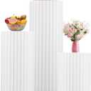 Cylinder Stands for Party Paper Pillars Cake Pedestal Stand for Display Decoration Cylinder Table for Parties (18.9in+26.8in+34.65in)