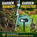 2026 Upgraded Sonic Fortress Pro Deer Repellent Devices,2Pack Deer Deterrent Outdoor Solar Ultrasonic Animal Repellent with Motion Sensor&Flash Light,Rabbit Fortress Pro for Garden,Yard