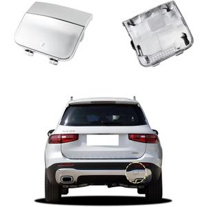 Car Rear Bumper Tow Hook Cover Compatible with Mercedes-Benz GLB Class W247 GLB250 2020 2021 2478857301 Towing Eye Cap Electroplated Silver Right Passenger Side