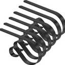 TAROSE Stocking Holders for Mantle, Christmas Stocking Holder Set of 6, Mantle Clip Fireplace Hooks Hanger for Christmas Party Decoration Supplies (Black)