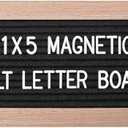Small Magnetic Felt Letter Board 11x5Inch with Changeable Letters and Numbers, Message board Letter Sign Board in Wood Frame for Anoucement&Notification(Black)
