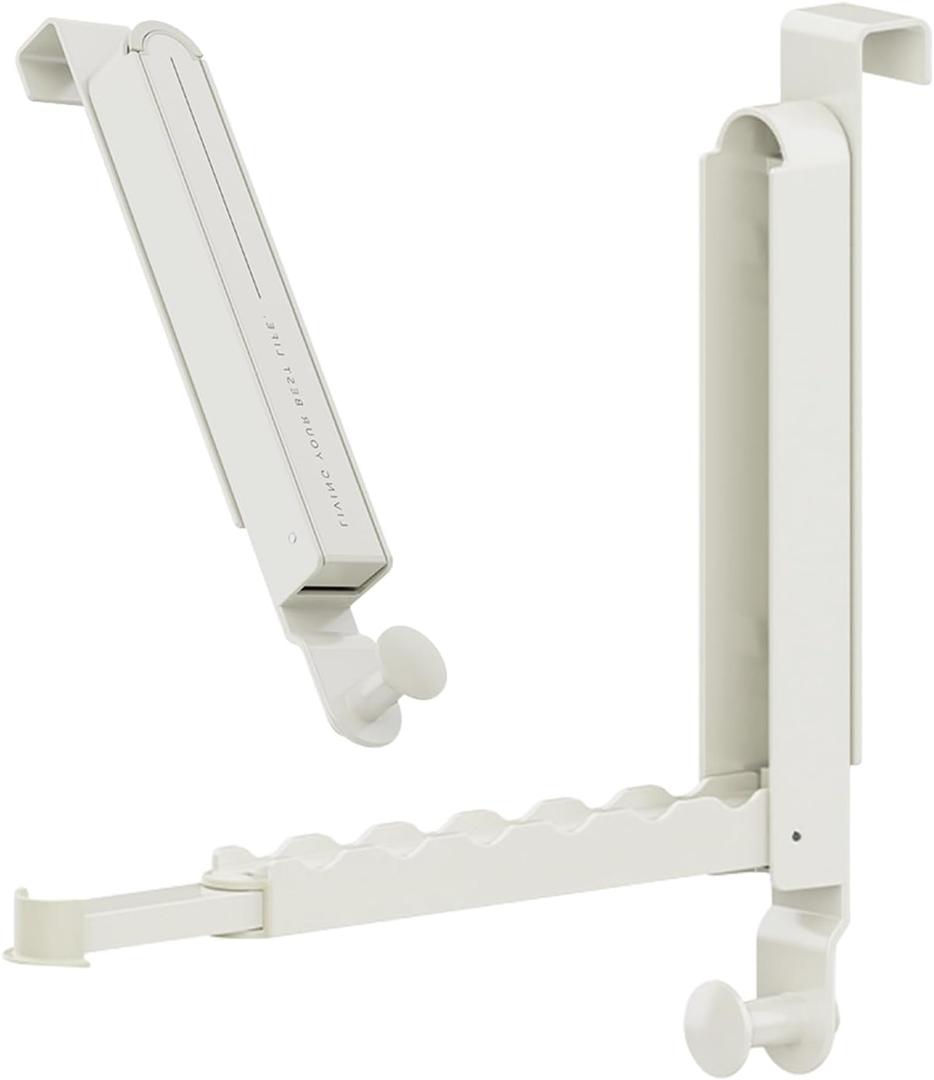 Upriver 2 Pack Over The Door Hooks Hanger for Clothes, Folding Aluminum Over The Door Drying Racks for Laundry Hanging Clothes Coats Towels