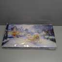 TIMUBA Christmas Sleigh Scene Wall Art - Winter Landscape Holiday Pictures Wall Decor, Vintage Christmas Art Prints for Living Room, Framed Canvas Artwork Painting, 12×24 inches