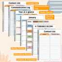 2 x Teacher Planner Book for Yearly, Weekly & Monthly Lesson Planner, January-December Yearly Planner A4 Size with Checklist, Notes, School Teacher Supplies for Classroom Organization - Boho