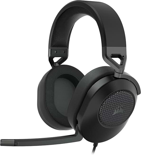 Corsair HS65 Surround Multiplatform Wired Gaming Headset – Dolby Atmos – SonarWorks SoundID – iCUE Compatible – PC, Mac, PS5, PS4, Xbox, Nintendo Switch, Mobile – Carbon