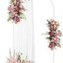 6FT Wedding Arch Backdrop Stand, White Metal Arch Stand for Wedding Ceremony, Birthday Party, Baby Shower, Graduation, Floral Balloon Decoration