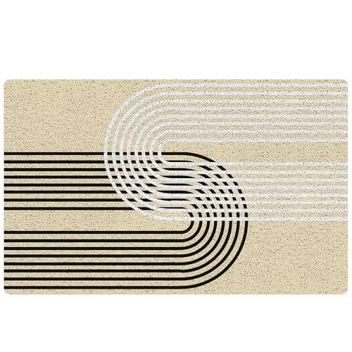 Abstract Minimalist Boho Door Mat, Doormat for Front Door Porch Indoor Outside Entrance Entryway, 17x30 Inch