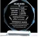 Movdyka Boss Gifts for Men Women Best Going Away Retirement Appreciation Gifts for Boss Lady Crystal Office Decor Plaque Gifts Boss Day Birthday to My Boss, Clear