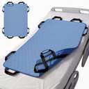 CoolShields Positioning Bed Pad with 8 Reinforced Handles, 34" x 52" Washable Waterproof Transfer & Sliding Sheet for Moving, Turning & Lifting Patients, Elderly, Bedridden & Incontinence Care