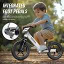 SEREED Toddler Balance Bike 2 Year Old, No Pedal Kids Bicycle Toys for 2-5 Years Old, Tool-Free Adjustment, Customize Plate with Stickers, Gift for 2-3 Boys Girls (White)