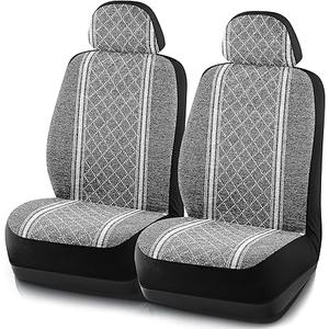 Road Comforts Baja Blanket Seat Covers Gray Diamond Bucket Seat Covers Low Back  Jacquard Fabric, Airbag Compatible, Universal Fit for Cars, Trucks, SUVs, and Vans