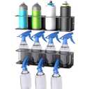 WALMANN Spray Bottle Holder Wall Mount, Metal Spray Can Storage Rack for Garage Workshop, Paint Aerosol Can Organizer, Pack of 2