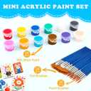 24 Pack Mini Acrylic Paint Set - 12 Colors Washable Acrylic Paint Strips for Kids&Adults Craft Paint, 336 PCS Kids Painting Kit for Birthday Classroom Painting Party Favor, Halloween Pumpkin, Art Gift