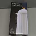 WOLFF 1 Liter White Bird Thermal Coffee Carafe, Plastic Exterior with Glass Lining Insulated Beverage Dispenser for Hot and Cold Drinks, Thermos Bottle for Tea, Water Pitcher - White, 34floz/1L